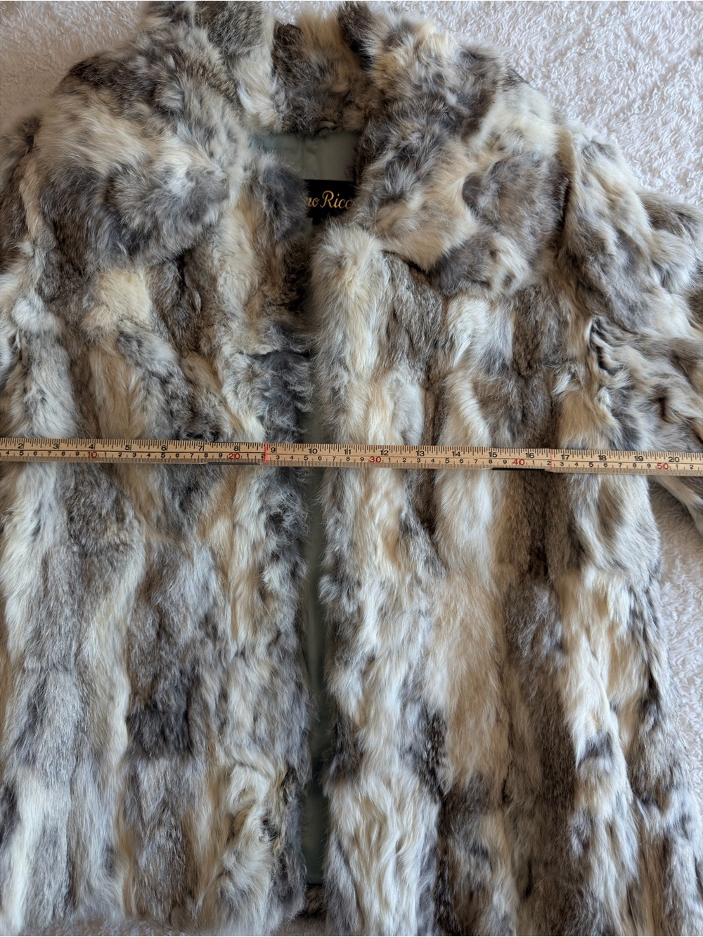 Vintage Genuine Rabbit Fur Coat-Dino Ricco - Picture 14 of 16